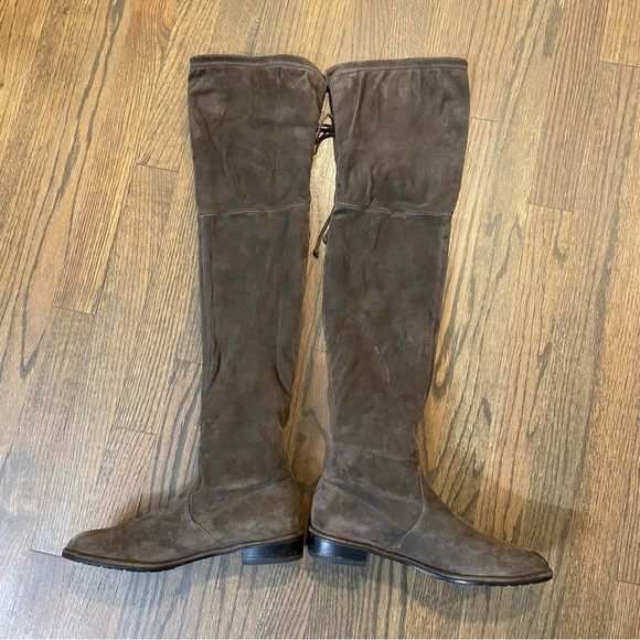 Stuart Weitzman Lowland Stretch Suede Over-the-Knee Boots Women’s 8 - Picture 3 of 11